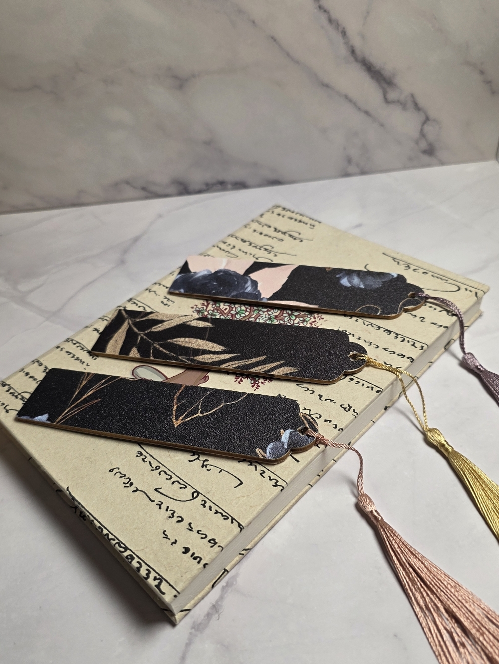 Floral Tassel Bookmark Set